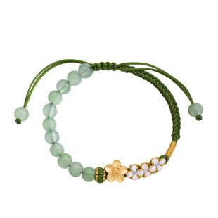 Minsheng flower hand-woven hand rope female light luxury niche exquisite bracelet forest sweet hand rope student gift