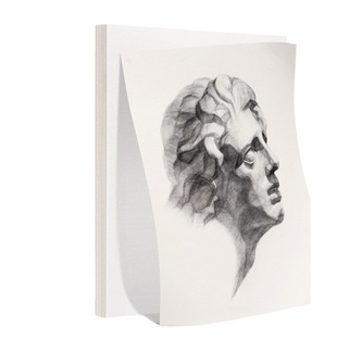Deli HS422-8K sketch paper 160g-8K-50 sheets (bag) sketch lead paper thickened draft paper painting