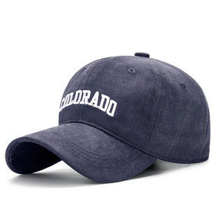 Korean-style Cotton Twill Scrub Big Head Letter Hat Women's All-match Soft Top Showy Face Small Internet Red Duck Tongue Baseball Cap