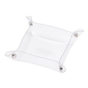 Amazon cross-border outdoor portable transparent PVC storage plate multicolor spot pet drinking bowl