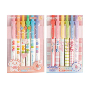 Time-out 824 Anti-dry Press Highlighter Macaron Color Pen Special Marking Stroke Key Marker