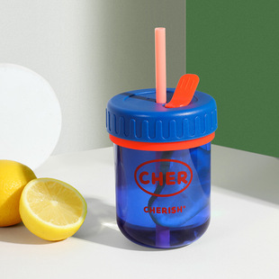 Small red recommended new high-value girls plastic kettle portable cute big belly Cup fashion straw Cup