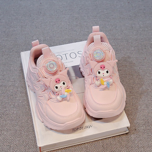 Girls sneaker 2025 Autumn New Cartoon Kloomi Girls Torre Shoes Swivel Button Children's Casual Shoes