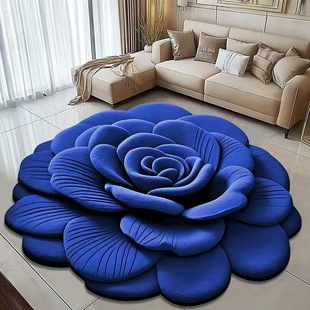 Bathroom Peony Flower Shaped Floor Mat Home Chinese Style Study Computer Chair Bedroom Soft Diatom Mud Absorbent Mat