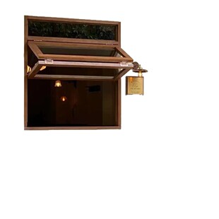 Old Elm Folding Window Solid Wood up and down Sliding Wooden Window Lift Window B&B Shop Frame Hover Window
