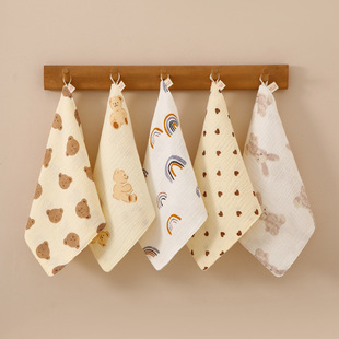 Baby Small Square A New-born Baby Cotton Super Soft 0-1-3 Month Face Wash Pure Cotton Gauze Children's Special Spit Towel