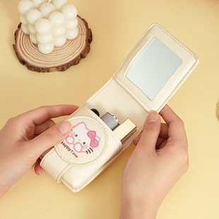 High-value mouth red envelope with mirror portable travel makeup bag lightweight body makeup storage protective case