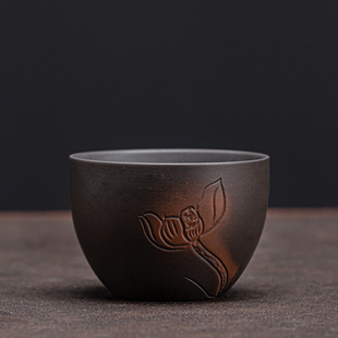 Shi Nian Vintage Purple Pottery Handmade Jumping Knife Tea Cup Ceramic Tea Tasting Cup Large Master Cup Purple Clay Kung Fu Tea Set