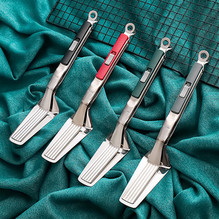 304 food clip teppanyaki stainless steel pancake clip steak clip steak shovel pizza clip raw pancake shovel hand-held pancake pressure shovel