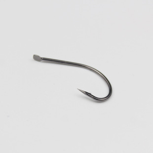 Maruji fish hook long handle bulk flat head barbed crooked mouth thin hook crucian carp white black sea bream sea bass fishing wholesale