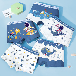 Boys' cotton boxer shorts, cotton thin boxer shorts, baby pants, children's underpants