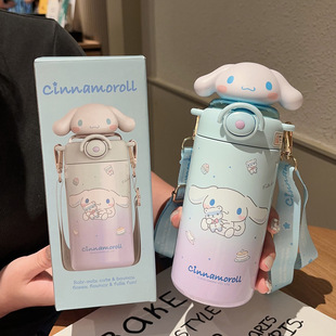 Sanrio Culo Mi Mi Cup Изоляционная чашка женская милая мультяшная чашка 316 из нержавеющей стали детская соломка водяная чашка
