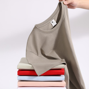 240g Summer Cotton Crewneck Parent-Child Short-Sleeved T-Shirt Customized Student Class Clothing Group Men's and Women's Print logo
