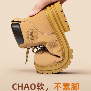 Martin Boots Rhubarb Boots Unisex Genuine Leather Thick-soled Winter fleece-lined Boots Made in Putian
