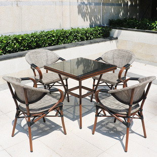 Nordic Outdoor Table and Chair Waterproof Mesh Chair Cafe Milk Tea Dessert Shop Leisure Area Tea Dining Table Star Chair