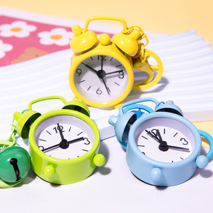Creative mini small alarm clock cartoon key chain pendant cute car key chain luggage pendant small gift wholesale