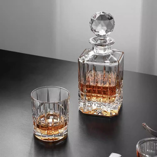 Czech imported BOHEMIA crystal glass wine set Classic engraved whiskey glass wine bottle gift box