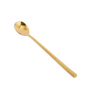 304 stainless steel long handle mixing spoon golden seasoning extended coffee spoon ice spoon dessert honey spoon Korean style spoon
