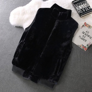 2023 new style faux rabbit fur vest female student Korean winter mink fur vest outer coat slim fashion