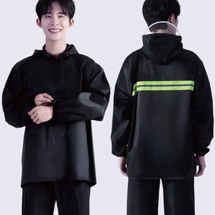 Raincoat Rain Pants suit Labor Protection Anti-rainstorm Outdoor Motorcycle Take-out Riding Reflective Split 2024