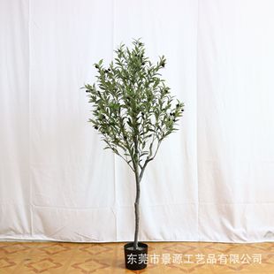 Simulation plant olive tree fake green potted plant indoor home decoration clothing store set encryption olive tree bonsai