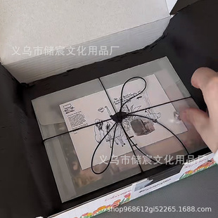 Ins ветер прозрачный сульфат бумажный конверт девушка сердце Xiazhong высокое значение материала diy универсальная сумка для упаковки для студентов