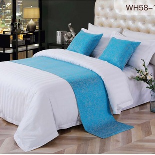 Factory spot supply monochrome flannel cotton and linen bed flag hotel room bedding bed towel