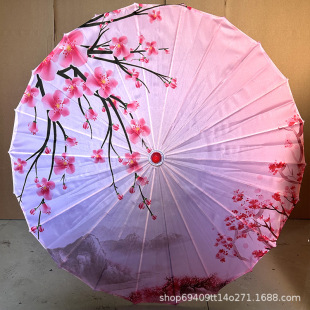 Attractions Indoor and Outdoor Ceiling Decorative Umbrella Hotel Tea House Hotel Ceiling Classical Propel Umbrella Silk Umbrella Oil Umbrella