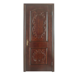 Multi-layer board ecological door solid wood log carving bedroom door 3D relief Italian relief paint-free room door