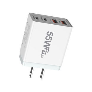 55W Multi-port USB Mobile Phone Charger New Dual PD20W Dual USB Adapter Cross-border Hot Selling Fast Charging Head