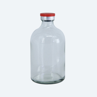 in stock high quality 100ml transparent brown bayonet molded vial GB 100ml infusion glass bottle