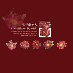 A Beautiful Day Sticker Flowers Blooming Series Plant Three-dimensional Hand Account Decoration Material Sticker 10