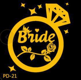 Wedding Golden Tattoo Sticker bride Tribal Sticker Single Hen Party bride sticker