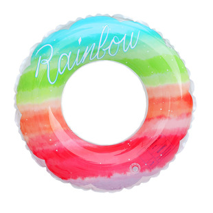 Factory wholesale children's swimming ring retro striped armpit double crystal ring thickened adult swimming ring 3-6 years old