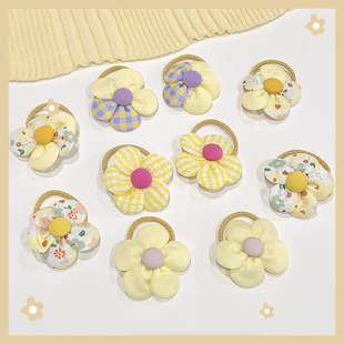 Children's Hair Rope Cute Bow Hair Band Little Girl's Hair Rope High Elastic Durable Hair Rubber Band
