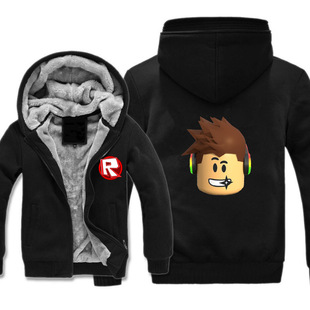 Game ROBLOX Периферийный свитер с капюшоном Молодежный зимний Повседневный утолщенный свитер с капюшоном Теплый свитер с капюшоном