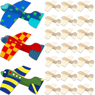 Wooden Crafts DIY Airplane Toys Unfinished Glider Plane Model Educational Building Game for Kids