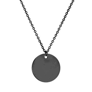 Cross-border support custom lettering stainless steel round pendant necklace diy disc pendant jewelry couple gift