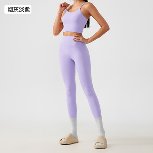 High-intensity Sports Underwear Women's Naked Sense No Embarrassment Line Fitness Pants Hip-lifting Belly-tare Slimming Clothing Yoga Clothing suit Women