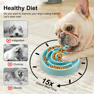 Pet Bowl Slow Food Bowl Dog Bowl Dog Bowl PP Material Neck Guard Eating Dog Food Bowl Dog Food Bowl Pet Supplies