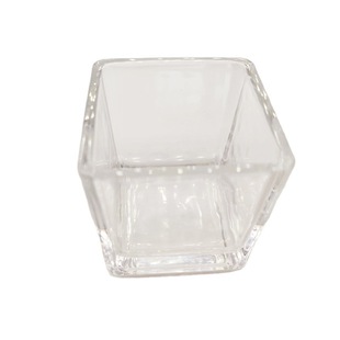 Square glass candle Cup transparent aromatherapy candle Cup candle holder logo printing DIY small candle Cup 5*5 6*6