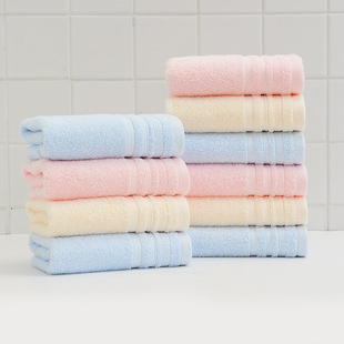10 Pack Jie Liya Towel Wholesale Factory Pure Cotton Household Absorbent Face Towel Adult Cotton Face Bath Towel
