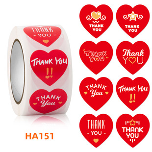 500 stickers wholesale new cross-border foreign trade Thank you love-shaped flower decorative sealing stickers