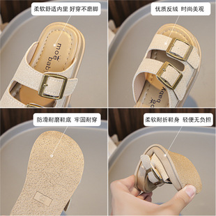 Children's Slip-Flops 2025 Summer New Korean Style Boys' Outwear Sandals Girls' Stylisly Soft Bottom Non-Slip Beach Shoes