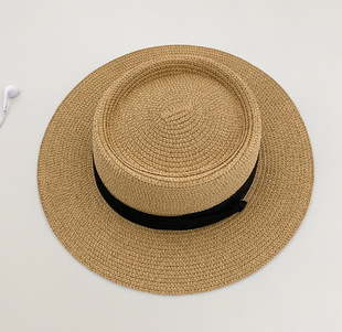 Straw hat women's summer beach hat sun protection UV protection sun hat big brim straw woven sun hat