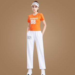 Summer ghost step dance 2025 new square dance clothing sports aerobics dancing clothes fashion performance clothing group