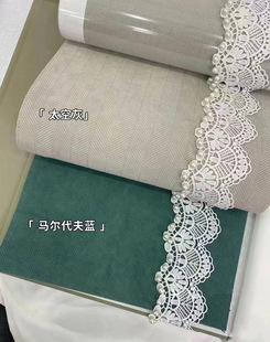 Stereotype Turkey Thickened Jacquard Chenille Herringbone Matcha Green Shading Living Room Bedroom Curtain Fabric Finished