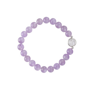 Lavender Amethyst Hand Women's Simple All-match Original Design Purple Jade Natural Crystal Bracelet Niche Jewelry