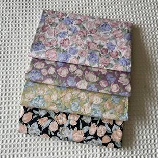 Vintage Rose Cotton Twill Printed Bedding Handmade Clothes Tablecloth Decorative Fabric