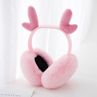 New Korean version of antler plush earmuffs winter warm fashion retractable imitation rabbit fur earmuffs ear warm factory outlet